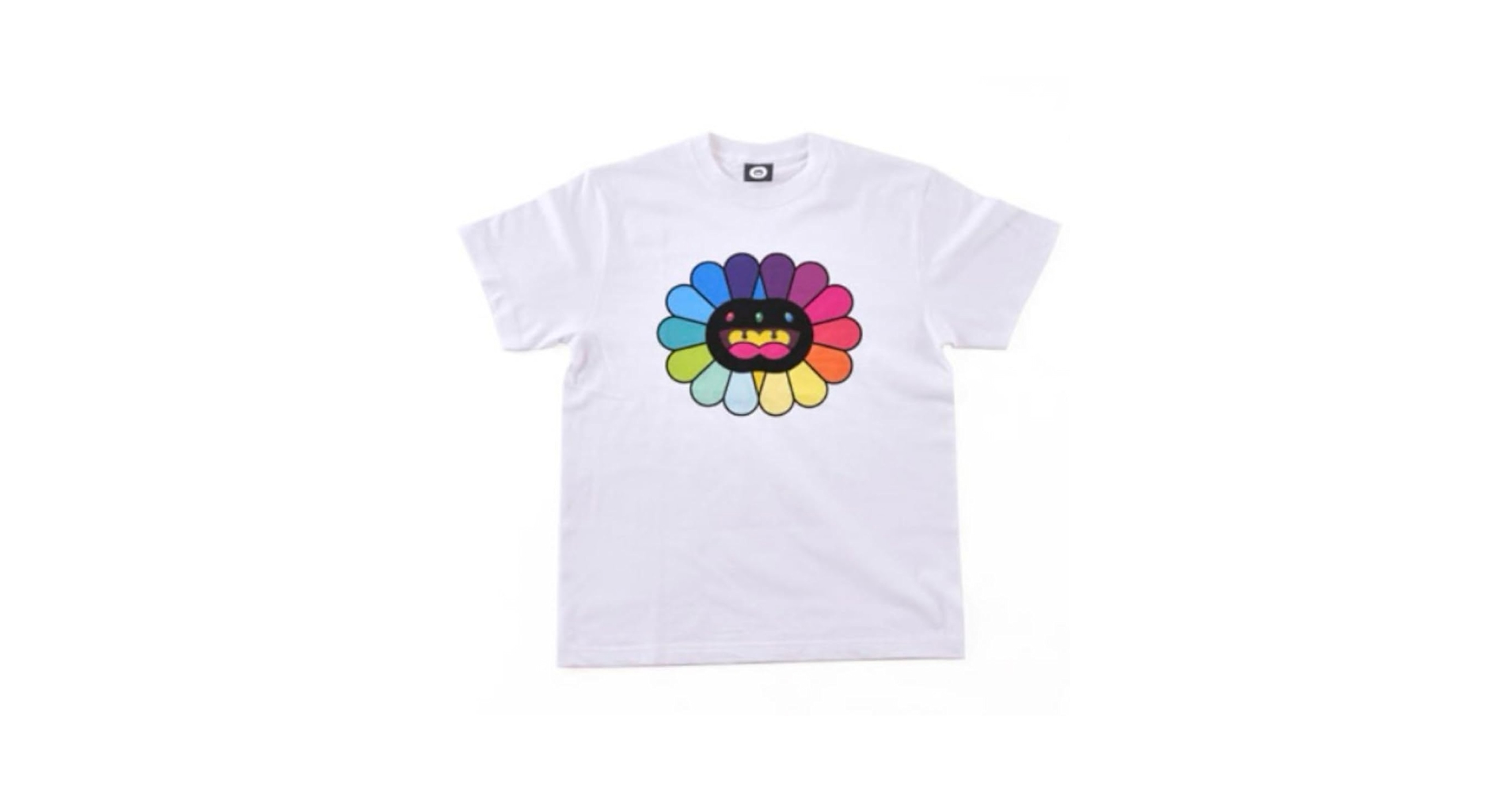 Flower サイン入りTシャツ Flower motif T-shirt ユニセックス 男女兼用フラワーモチーフ